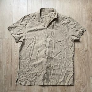 Tan Shortsleeve Button Down from Abercrombie and Fitch